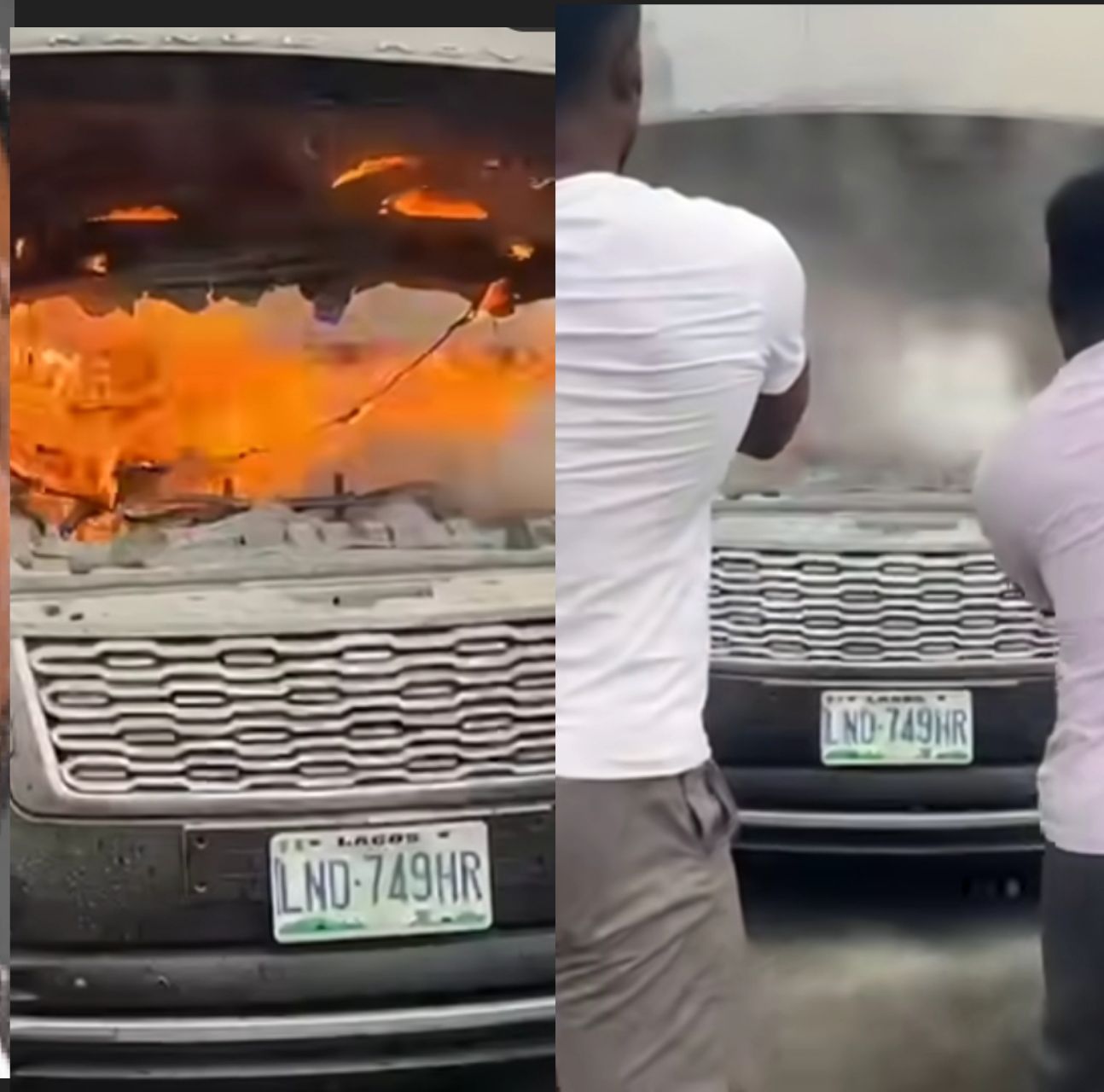 Dare Art Alade's car catches fire at 3rd Mainland bridge