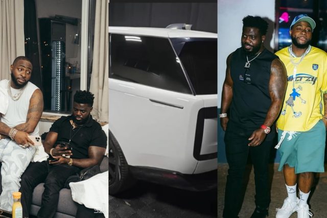 Davido gifts close associate , Lati a Range Rover on his birthday Davido gifts close associate , Lati a Range Rover on his birthday