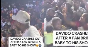 Davido lashes out at fan for bringing baby to concert Davido lashes out at fan for bringing baby to concert