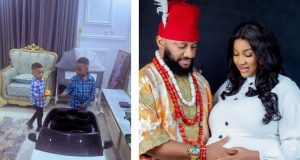 Judy Austin shows off sons with Yul Edochie Judy Austin shows off sons with Yul Edochie