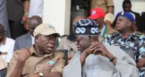 Lawmakers not elected to fight Tinubu, Oshiomhole defends N’Assembly Lawmakers not elected to fight Tinubu, Oshiomhole defends N’Assembly