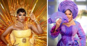 Mercy Aigbe makes grand entrance to Toyin Abraham’s movie premiere Mercy Aigbe makes grand entrance to Toyin Abraham’s movie premiere