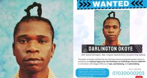 NAPTIP declares Speed Darlington WANTED NAPTIP declares Speed Darlington wanted