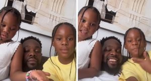 Patoranking shares sweet moment with his daughters Patoranking shares sweet moment with his daughters