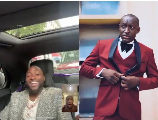 Davido and Carter Efe connect on a video call