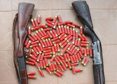 TWO in police net for gun running TWO in police net for gun running
