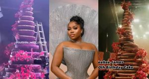 Veekee James stirs mix reactions with her 20-foot-tall birthday cake Veekee James stirs mix reactions with her 20-foot-tall birthday cake