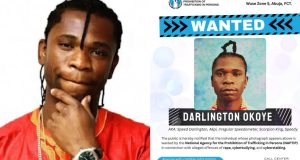 Speed Darlington sues NAPTIP for N3bn Speed Darlington sues NAPTIP for N3B over ‘Wanted’ declaration