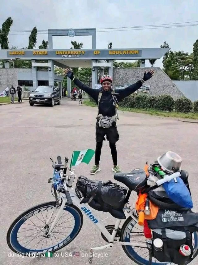 Man vows to ride bicycle from Nigeria to USA