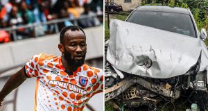 Nigerian footballer, Mfon Udoh survives car accident Nigerian footballer, Mfon Udoh survives car accident