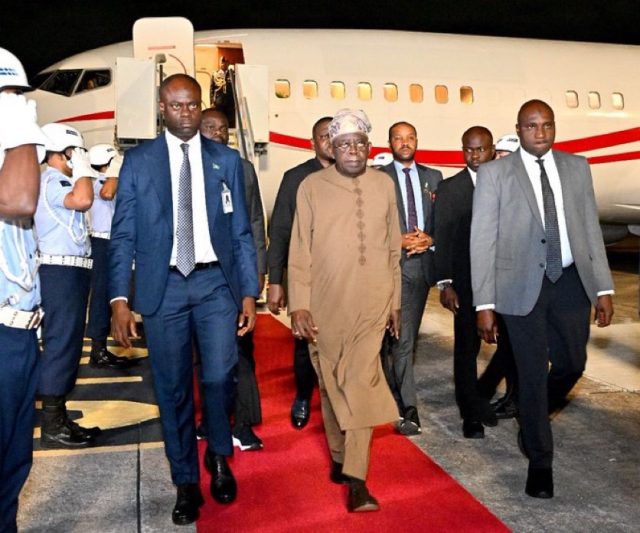 President Tinubu arrives Brazil