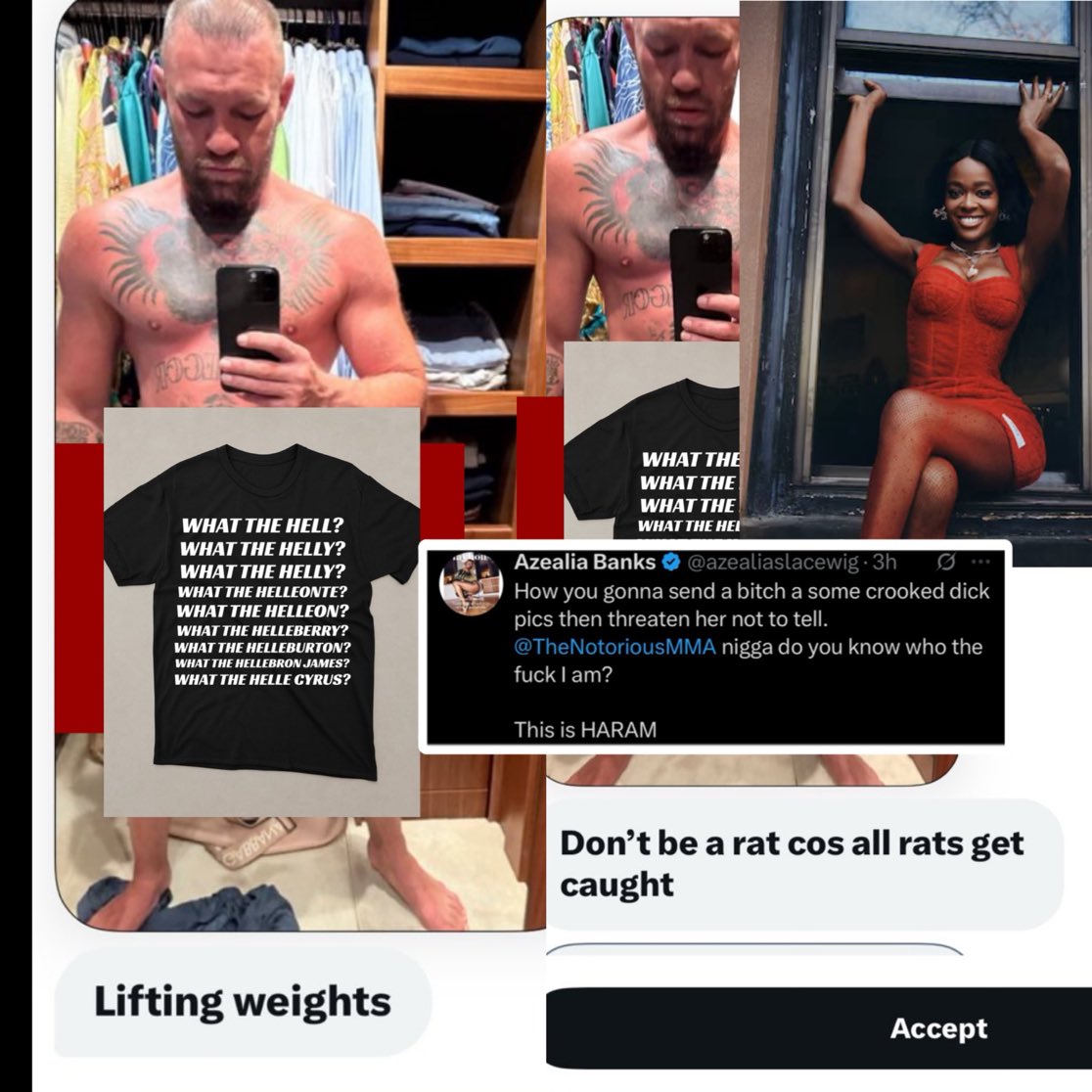 Azealia Banks leaks n3de of boxer, Mcgregor