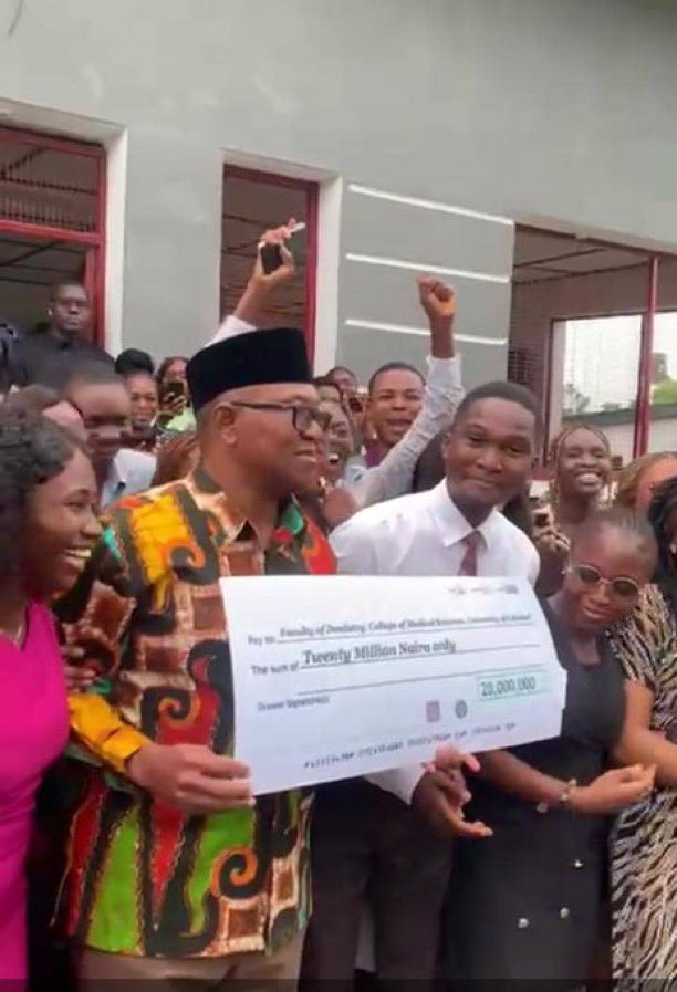 Peter Obi donates N20m to UNICAL dentistry department