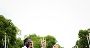 Burna Boy performs at England’s women trophy parade Burna Boy performs at England’s women trophy parade