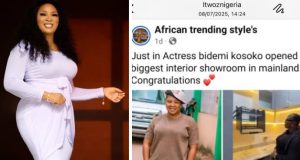 Bidemi Kosoko breaks silence on opening a new showroom Bidemi Kosoko breaks silence on opening a new showroom