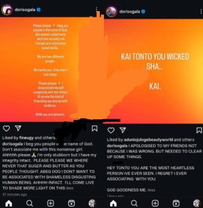 Doris Ogala drags Tonto Dikeh