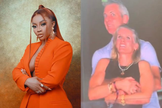 Toke Makinwa reacts to Coldplay kiss cam scandal