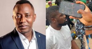 Sowore accuses police man of stealing his Ray-Ban glasses Sowore accuses Police officer of stealing eyeglass