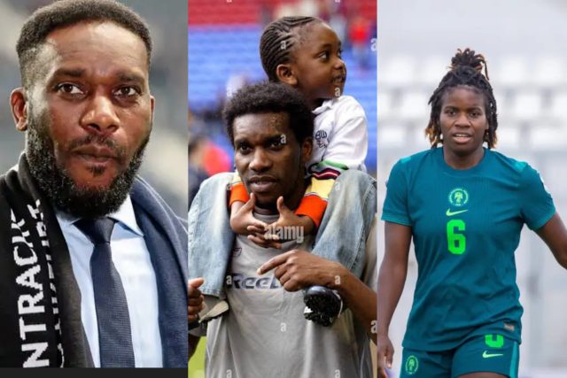 Jay Jay Okocha denies carrying Esther Okoronkwo as a child Jay Jay Okocha denies carrying Esther Okoronkwo as a child