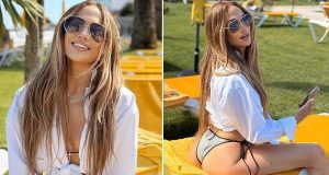 Jennifer Lopez, 55, sizzles in a string bikini Jennifer Lopez, 55, sizzles in a string bikini