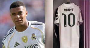 Kylian Mbappe gets Real Madrid’s no. 10 jersey Kylian Mbappe gets Real Madrid's no. 10 jersey