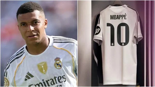 Kylian Mbappe gets Real Madrid's no. 10 jersey Kylian Mbappe gets Real Madrid's no. 10 jersey