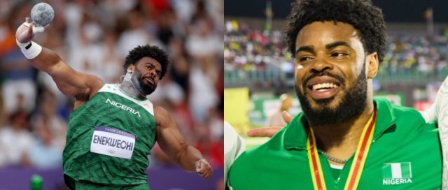 Nigeria’s Chukwuebuka Enekwechi makes history as first African to hit 22m mark in shot put