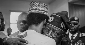 PHOTO of Tinubu hugging late Buhari’s son PHOTO of Tinubu hugging late Buhari's son