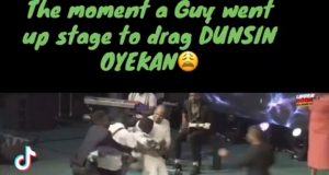 Man grabs Odunsin Oyekan during live performance Man grabs Odunsin Oyekan during live performance