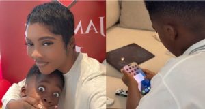 Tiwa Savage gifts son an iPhone on 10th birthday Tiwa Savage gifts son an iPhone on 10th birthday