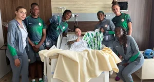 Super Falcons visit injured Banyana star Super Falcons visit injured Banyana star