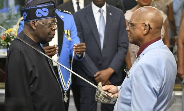 President Tinubu receives Knight title in St Lucia