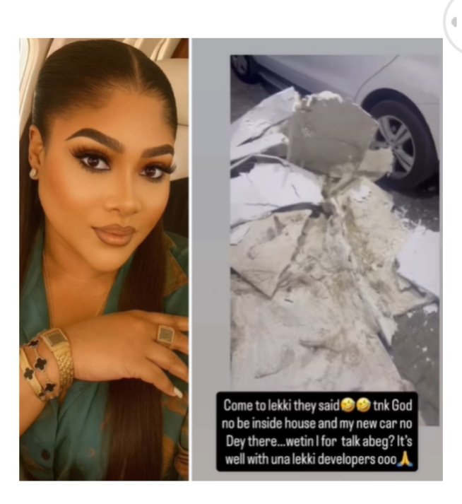 Nkechi escapes unharmed as POP ceiling collapses