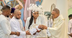 Chizzy Alichi shares moments from baby’s baptism Chizzy Alichi shares moments from baby's baptism