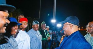 Akpabio returns to Nigeria amidst ill health rumours Akpabio returns to Nigeria amidst ill health