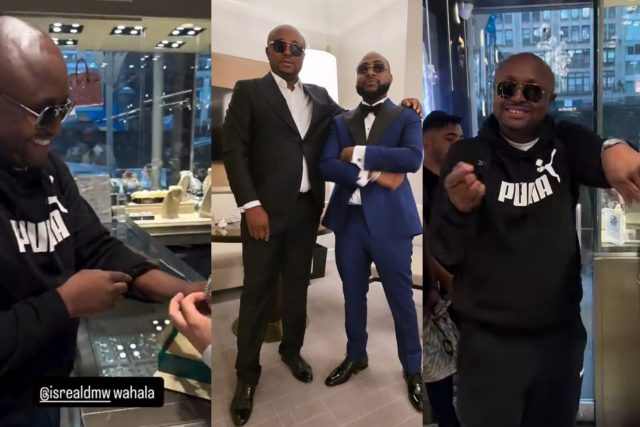 Davido gifts Israel DMW a new watch