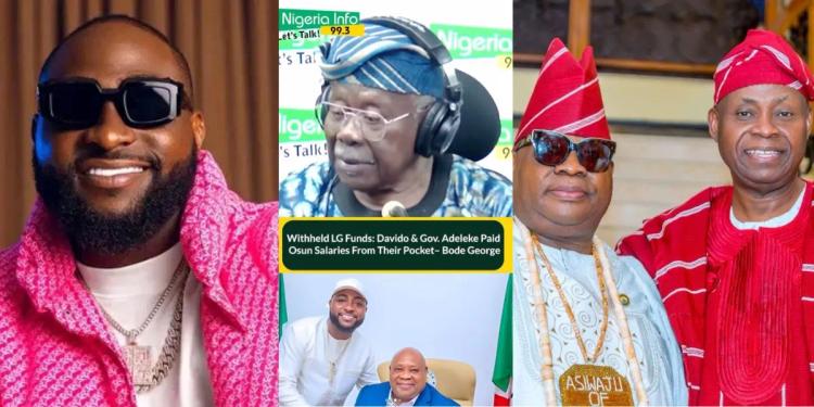 Davido's father and Osun governor allegedly paying workers from personal funds 