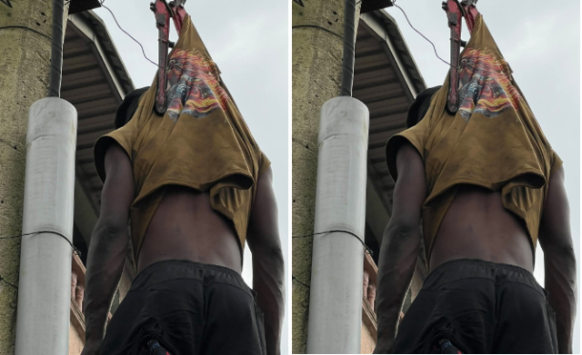 Electricity cable vandal ELECTROCUTED