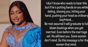 Etinosa Idemudia sends memo to women in abusive relationships Etinosa Idemudia sends memo to women in abusive relationships
