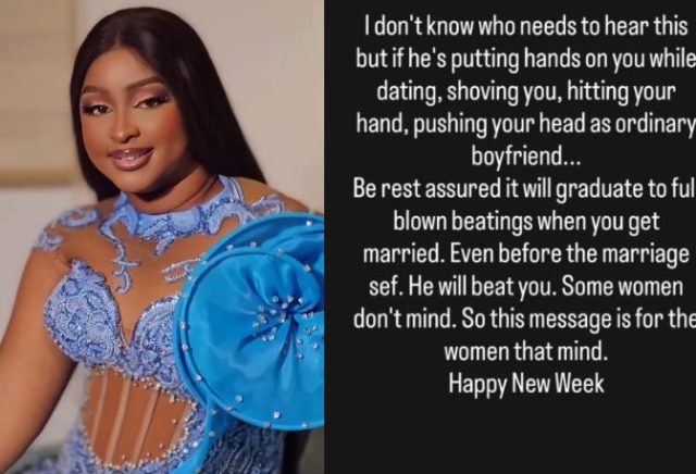 Etinosa Idemudia sends memo to women in abusive relationships