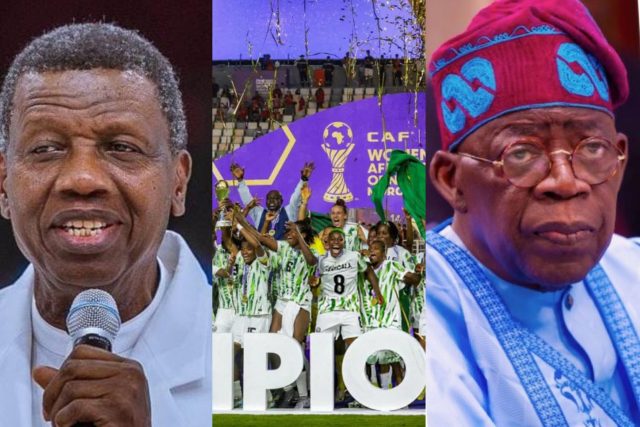 Super Falcons coaches deserve more money than players - Adeboye to Tinubu Super Falcons coaches deserve more money than players - Adeboye to Tinubu