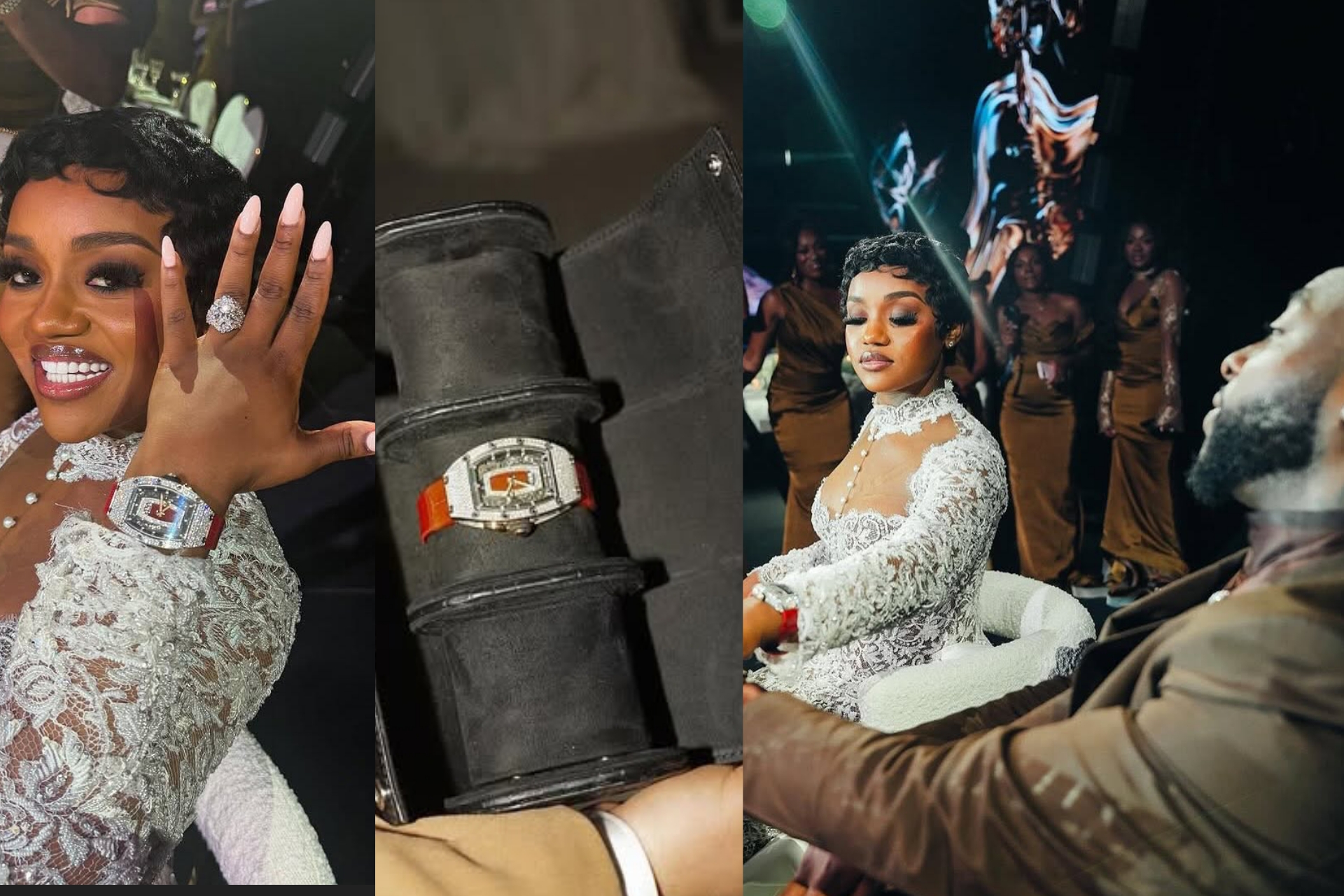Davido gifts wife, Chioma $300k Richiard Millie gold watch