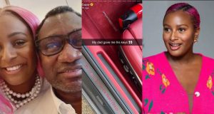 Dj Cuppy cruises with her dad’s Porsche Dj Cuppy cruises with her dad's Porsche