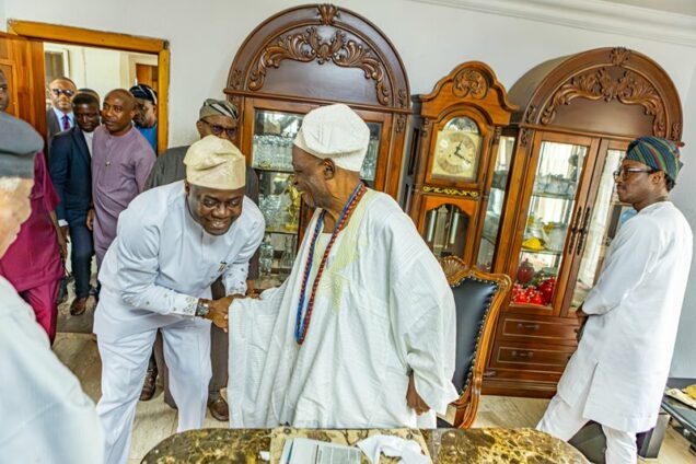 Makinde visits Olubadan-designate Oba Ladoja Makinde visits Oba Ladoja