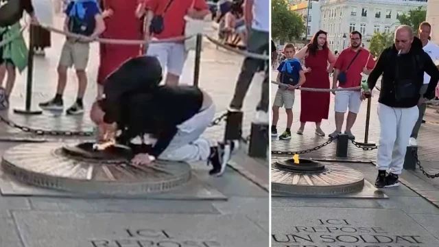 Man faces deportation after using Eternal Flame to light his cigarette Man faces deportation after using Eternal Flame to light his cigarette