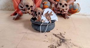 Police arrest motorcyclist with THREE human skulls Police arrest motorcyclist with THREE human skulls