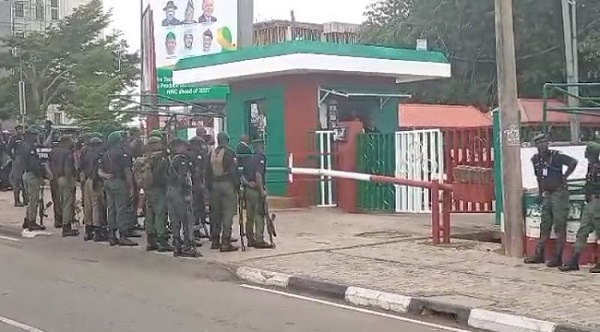 Police seal off Edo NLC secretariat Police seal off Edo NLC secretariat