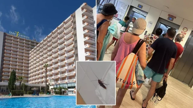 Tourists hospitalised as over 100 including baby struck down with vomiting bug