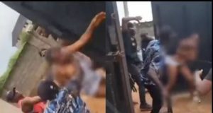 Female NYSC member assaulted and stripped by Anambra Vigilantes Female NYSC member assaulted and stripped by Anambra Vigilantes