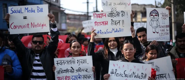 Nepal social media ban protest